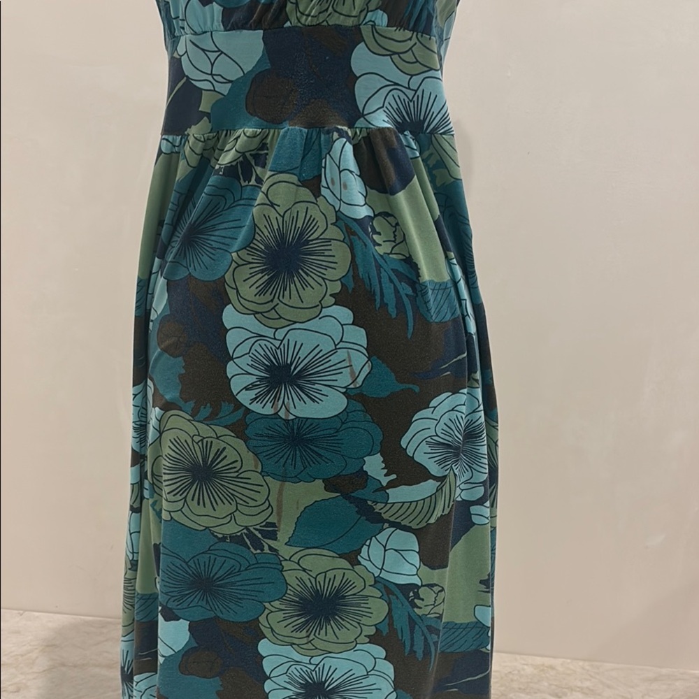 FLOUNCE Vintage TBD Floral Midi Dress L – Custom Tank Straps Size L - Picture 2 of 11